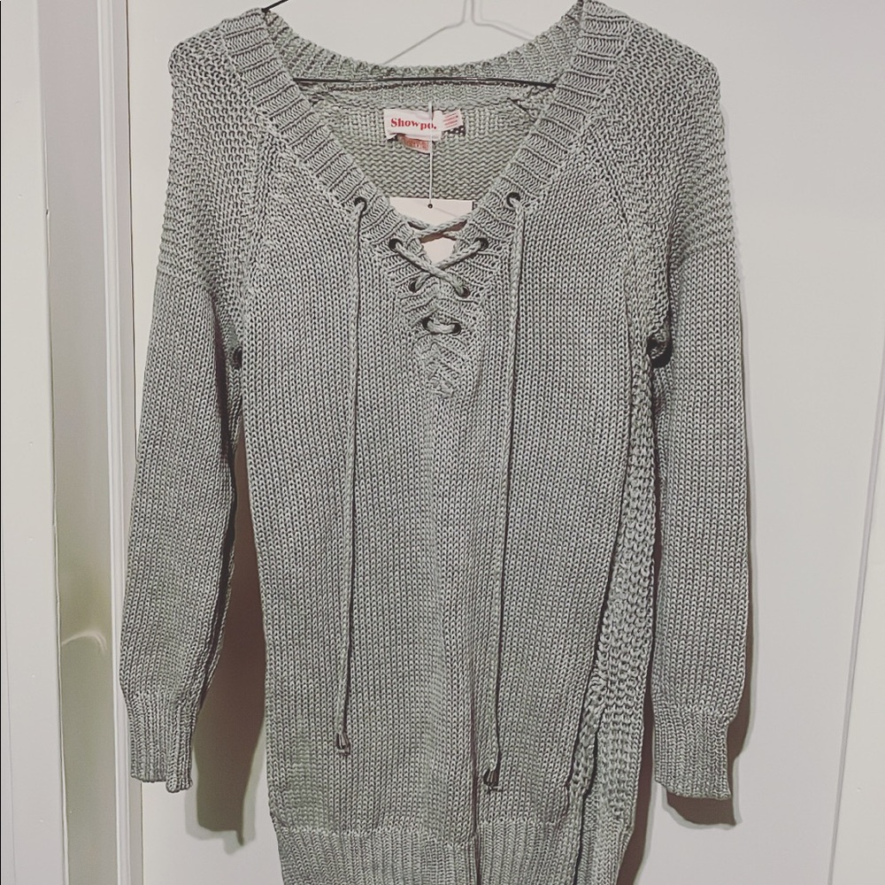 Showpo grey knit sweater